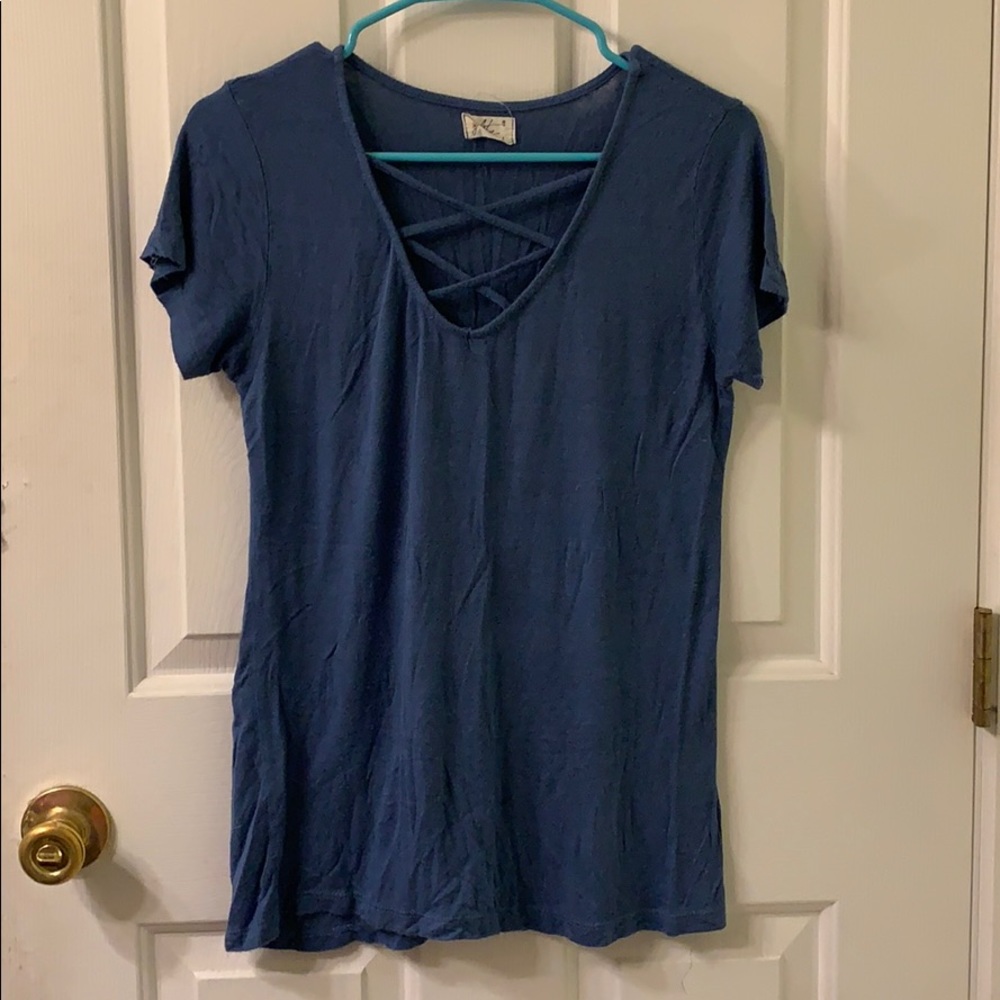 Glitz scoop neck shirt